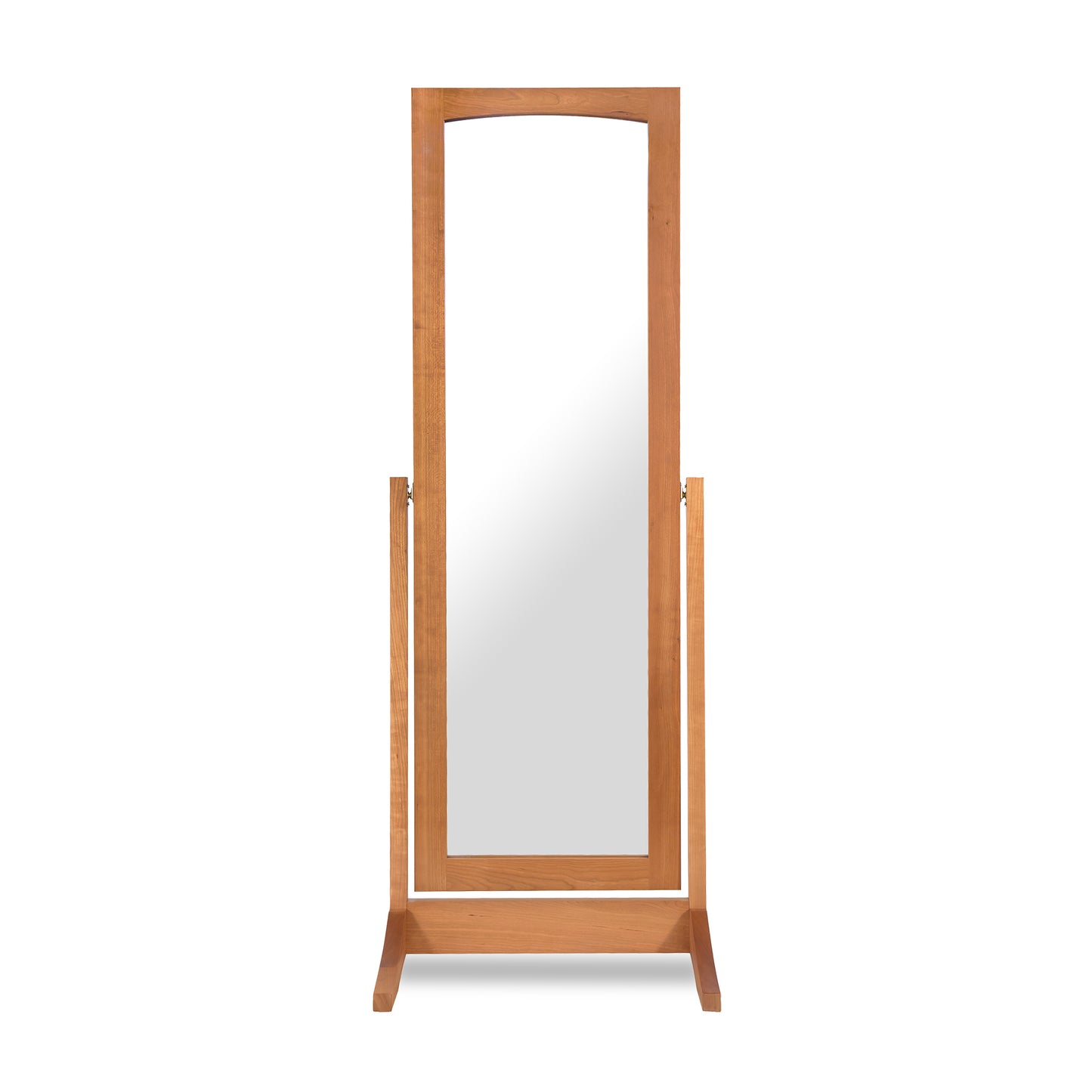 A Lyndon Furniture New England Shaker Floor Mirror on a white background.