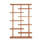 Lyndon Furniture New York Contemporary Bookcase with asymmetrical nine-shelf design in sustainably sourced wood.