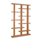 New York Contemporary Bookcase by Lyndon Furniture in sustainable wood with modern staggered shelves.