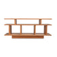 Lyndon Furniture New York Contemporary TV Stand #1 with three open shelves for media storage, crafted in America from quality wood.