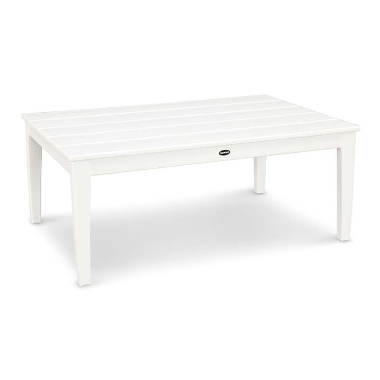 A white coffee table on a white background.