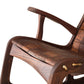 Quilted Vermont Walnut Rocking Chair with curved armrests, textured seat, polished finish, and rope accents by Vermont Folk Rocker.