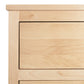 Rockingham 5-Drawer Chest by Vermont Woods Studios in maple, highlighting craftsmanship, quality wood grain, and two drawers in close detail.