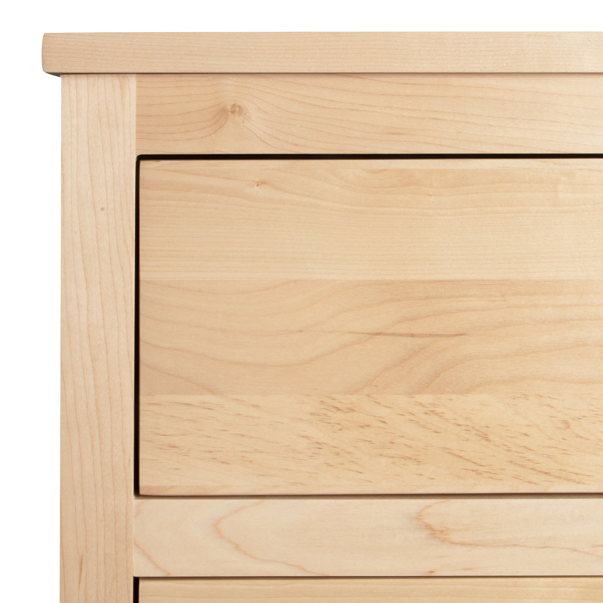Rockingham 5-Drawer Chest by Vermont Woods Studios in maple, highlighting craftsmanship, quality wood grain, and two drawers in close detail.