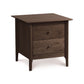The Copeland Furniture Sarah 2-Drawer Nightstand is a stylish addition to any bedroom. With its Shaker-style design, this nightstand features two spacious drawers for convenient storage. Handmade