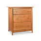 Copeland Furniture Sarah 3-Drawer Chest crafted from solid wood with round knobs, Shaker-inspired design, American made, high quality craftsmanship.