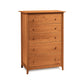 A Sarah 5-Drawer Chest by Copeland Furniture with a simple, Shaker-style design on a white background.