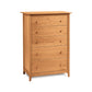 Sarah 5-Drawer Chest in cherry wood by Copeland Furniture showcasing classic Shaker style.