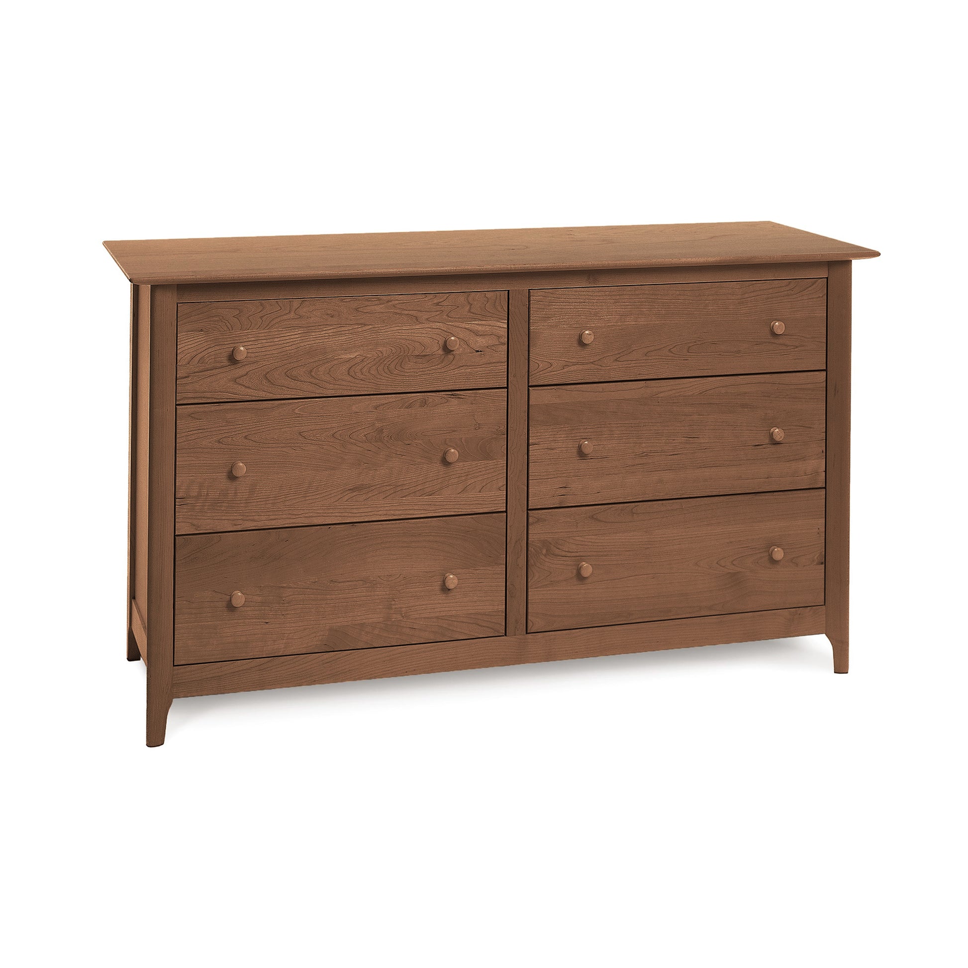 An eco-friendly wooden Sarah 6-Drawer Dresser from Copeland Furniture on a plain background.