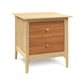 The Shaker-style Sarah Furniture Collection features the Copeland Furniture Sarah 2-Drawer Nightstand, handmade in Vermont.