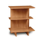 A wooden shelf on a white background featuring Copeland Furniture's Sarah Open Shelf Nightstand.
