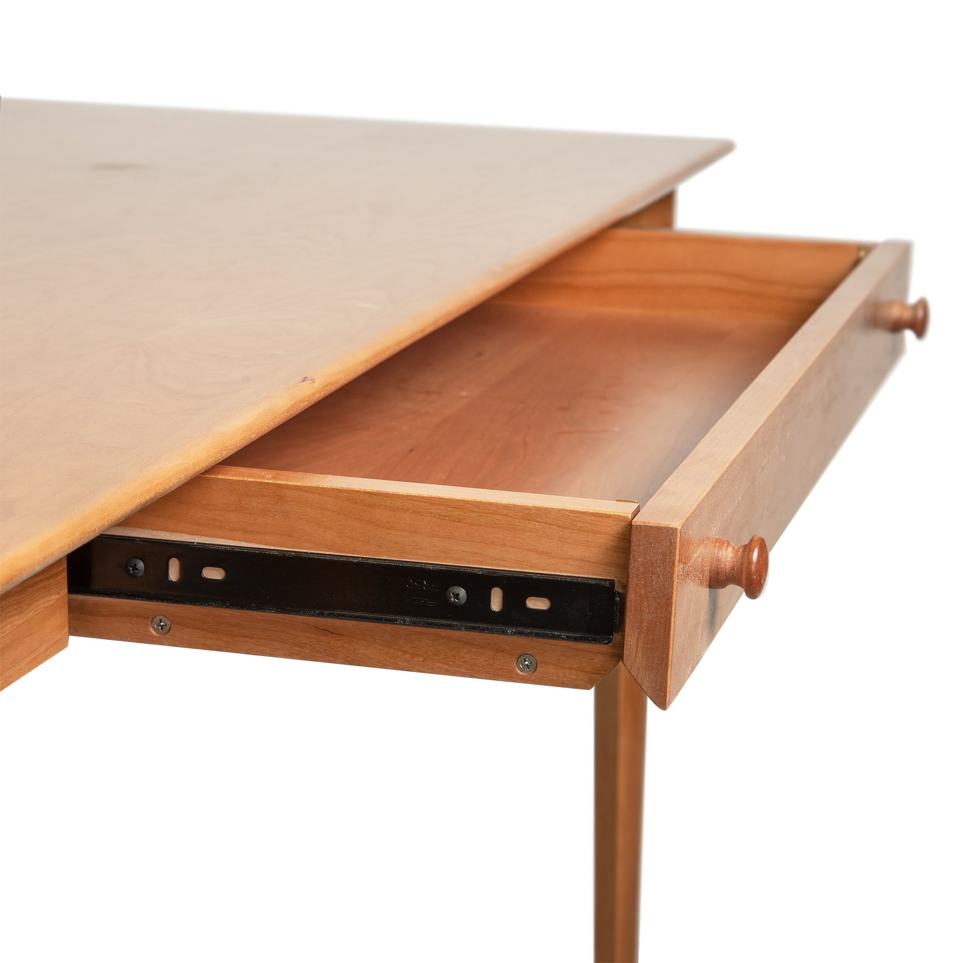 Sarah Large Desk by Copeland Furniture, handmade in Vermont, showcases premium craftsmanship with a single drawer on metal runners.
