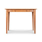 Copeland Furniture Sarah Secretary Desk in solid wood with four tapered legs and a central drawer, crafted in Vermont, American made.