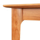 Detailed view of the Copeland Furniture Sarah Secretary Desk’s corner and leg, featuring its signature natural wood finish and fine grain detail.