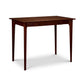 Sarah Secretary Desk by Copeland Furniture in dark brown solid wood with tapered legs and a central drawer, showcasing American craftsmanship.