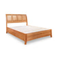Sarah Sleigh Storage Bed by Copeland Furniture in cherry wood with paneled headboard and side storage drawers, handcrafted in the USA.