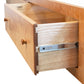 Copeland Sarah Sleigh Storage Bed in solid wood with sleek lines, highlighting quality Vermont craftsmanship and convenient built-in storage drawers.
