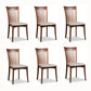 Set of six Copeland Furniture Sarah Shaker Side Chairs with beige cushions, showcasing American-made craftsmanship and elegant shaker design.