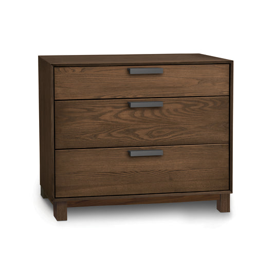 Savoy 3-Drawer Chest by Copeland Furniture made from solid wood with metal handles, showcasing premium American craftsmanship and modern design.