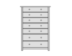 Vermont Furniture Designs Prairie 7 Drawer Tall Chest in classic Shaker style with round knobs, expertly handmade in Vermont, American made quality.