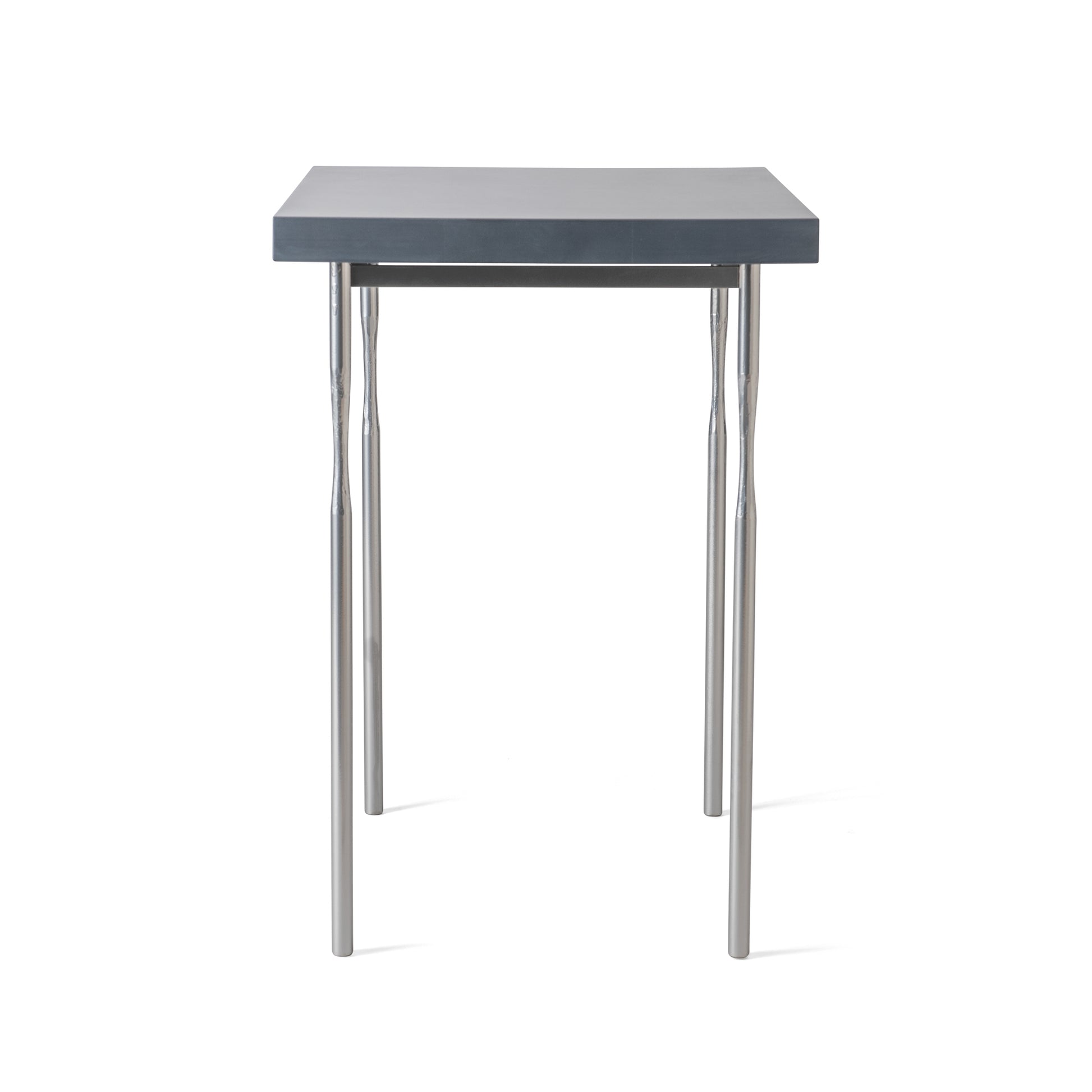 Introducing the Senza Wood Top Side Table by Hubbardton Forge: Featuring a rectangular tabletop crafted from elegant Vermont maple wood, this table stands on four slim, handcrafted steel legs. Its minimalist design and compact size make it an ideal choice for small spaces or modern interiors.