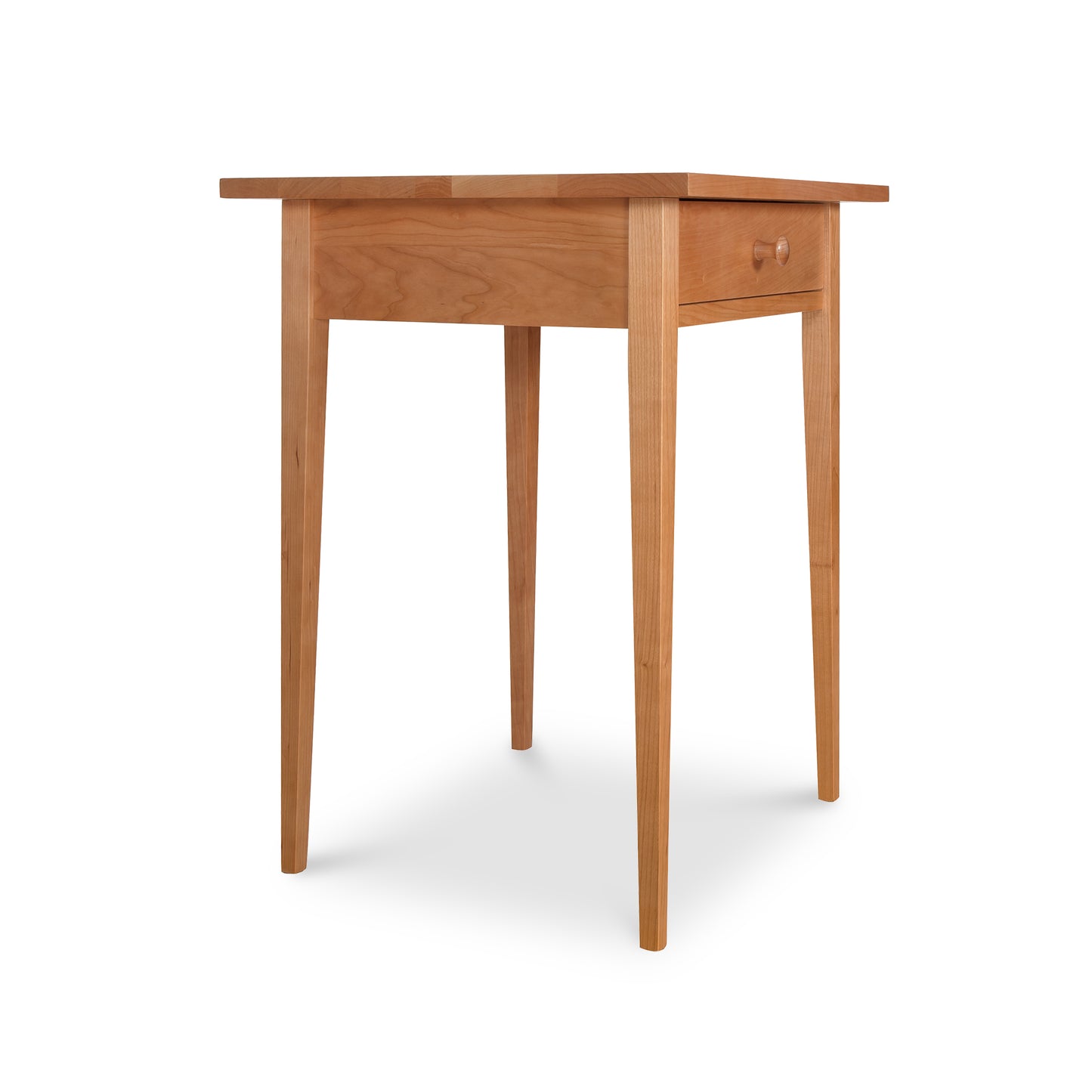 A Lyndon Furniture Shaker 1-Drawer Nightstand, crafted from eco-friendly wood, featuring a convenient drawer.