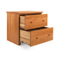 A Shaker 2-Drawer Lateral File Cabinet made of cherry wood by Lyndon Furniture.