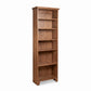 Lyndon Furniture Shaker Bookcase features six spacious wooden shelves, highlighting classic Shaker craftsmanship and American-made quality.