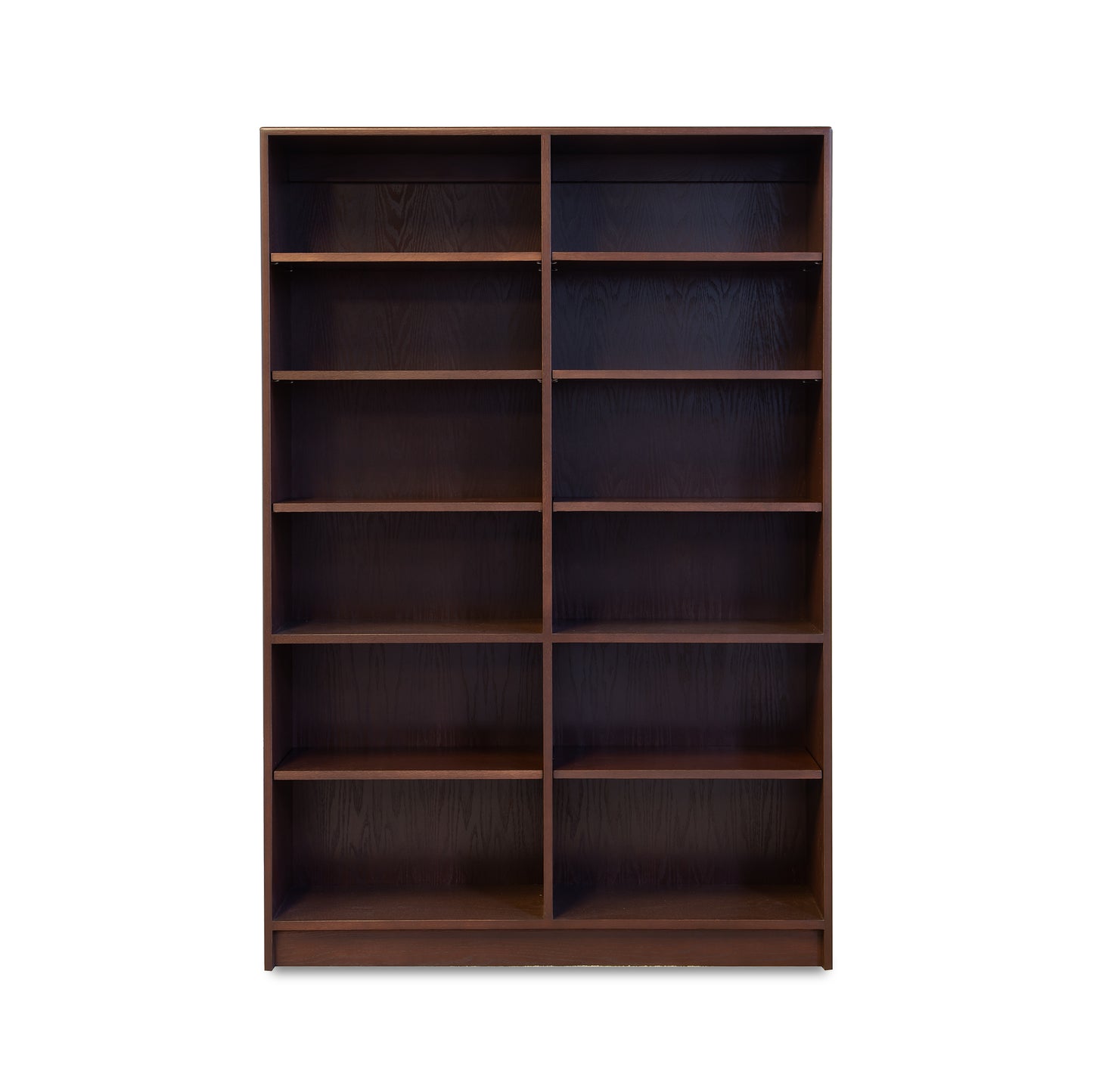 A Lyndon Furniture Custom Contemporary Wide Bookcase - 72" High - Clearance on a white background.