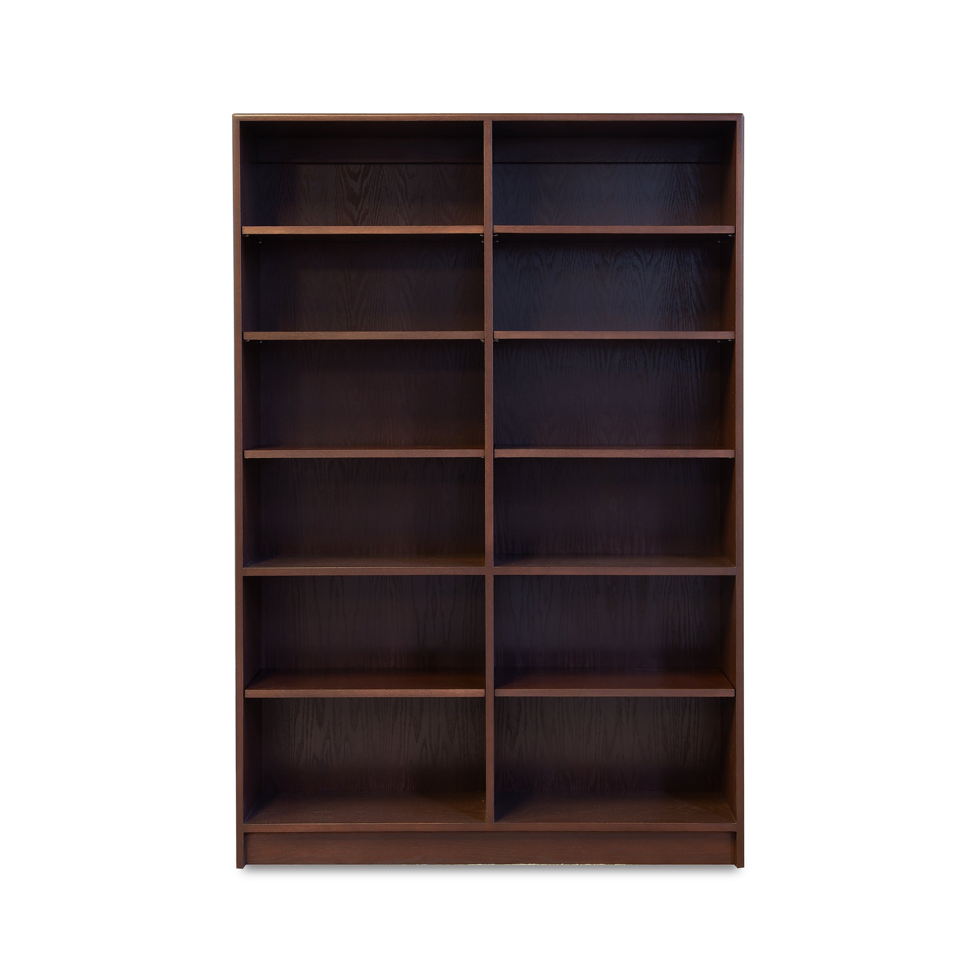 A Lyndon Furniture Custom Contemporary Wide Bookcase - 72" High - Clearance on a white background.
