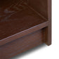 A luxurious Lyndon Furniture Custom Contemporary Wide Bookcase - 72" High - Clearance, shown in a close-up.