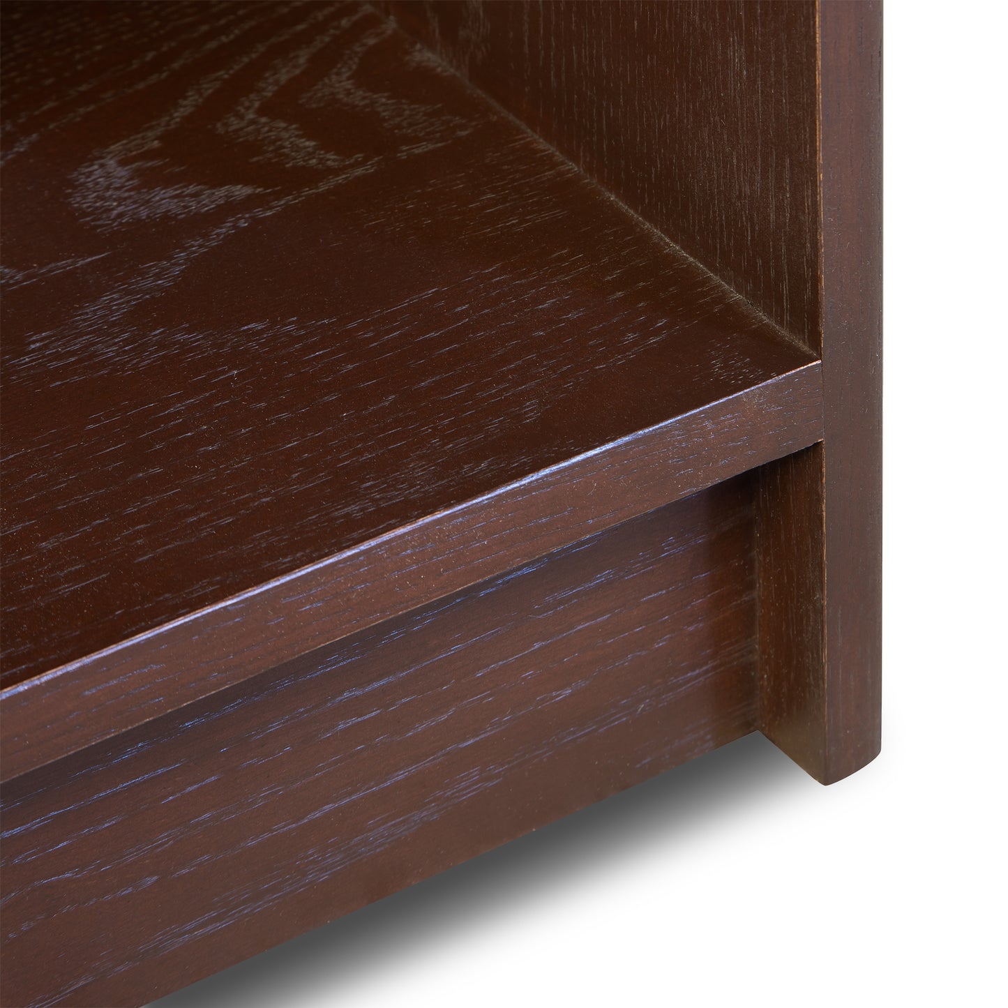 A luxurious Lyndon Furniture Custom Contemporary Wide Bookcase - 72" High - Clearance, shown in a close-up.