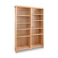 Shaker Wide Bookcase by Lyndon Furniture with six adjustable shelves, showcasing handmade American craftsmanship.