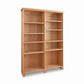 Lyndon Furniture Shaker Wide Bookcase with two columns, five adjustable shelves, and solid hardwood construction. American made, high-quality craftsmanship.
