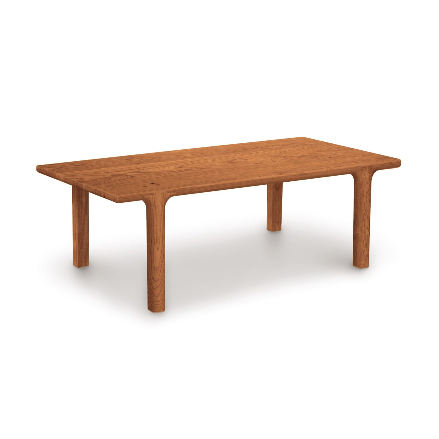 A Copeland Furniture Sierra Rectangular Coffee Table with two legs on a white background.