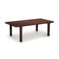 A Copeland Furniture Sierra Rectangular Coffee Table made from solid North American hardwood, with four legs, isolated on a white background.