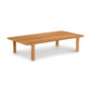 A simple solid Copeland Furniture Sierra Rectangular Coffee Table with a rectangular top and four legs on a plain white background.