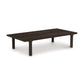 A rectangular Copeland Furniture Sierra Rectangular Coffee Table, crafted from solid North American hardwood, with four legs on a white background.