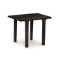 A simple black Copeland Furniture Sierra Rectangular End Table made of North American hardwood with four legs, isolated on a white background.
