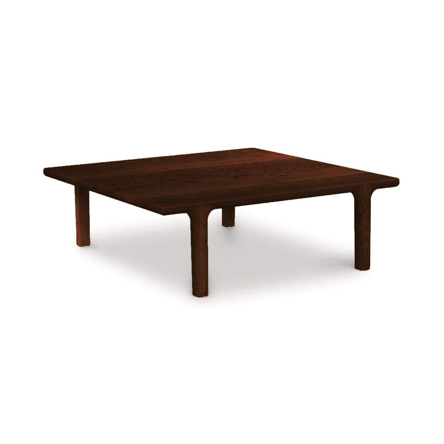 A Sierra Square Coffee Table by Copeland Furniture, perfect for seating, placed on a white background.