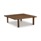 The contemporary Copeland Furniture Sierra Square Coffee Table is an elegant addition to any living space. With two sturdy legs, this square coffee table offers ample surface area for drinks, books, and decorative items. Its