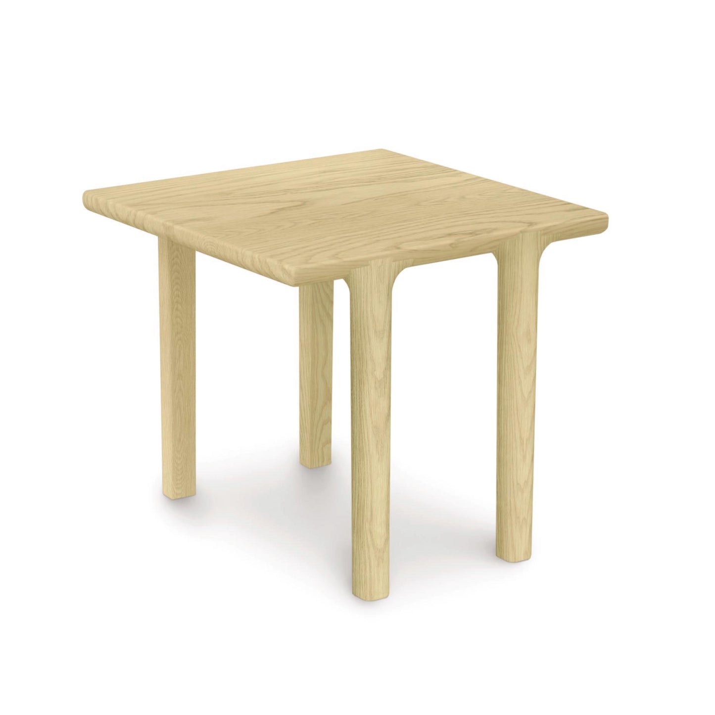 A contemporary Copeland Furniture Sierra Square End Table with two legs on a white background.