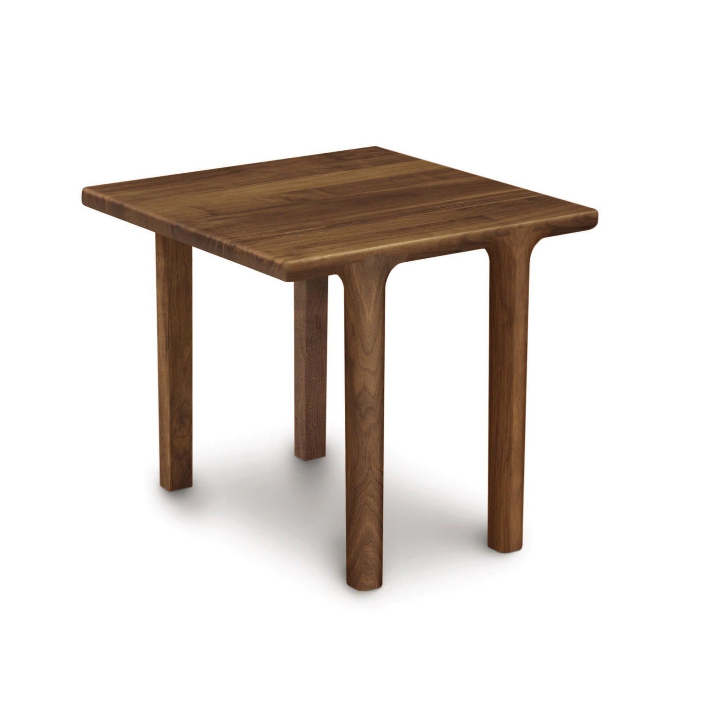 A small Sierra Square End Table with a wooden base by Copeland Furniture.