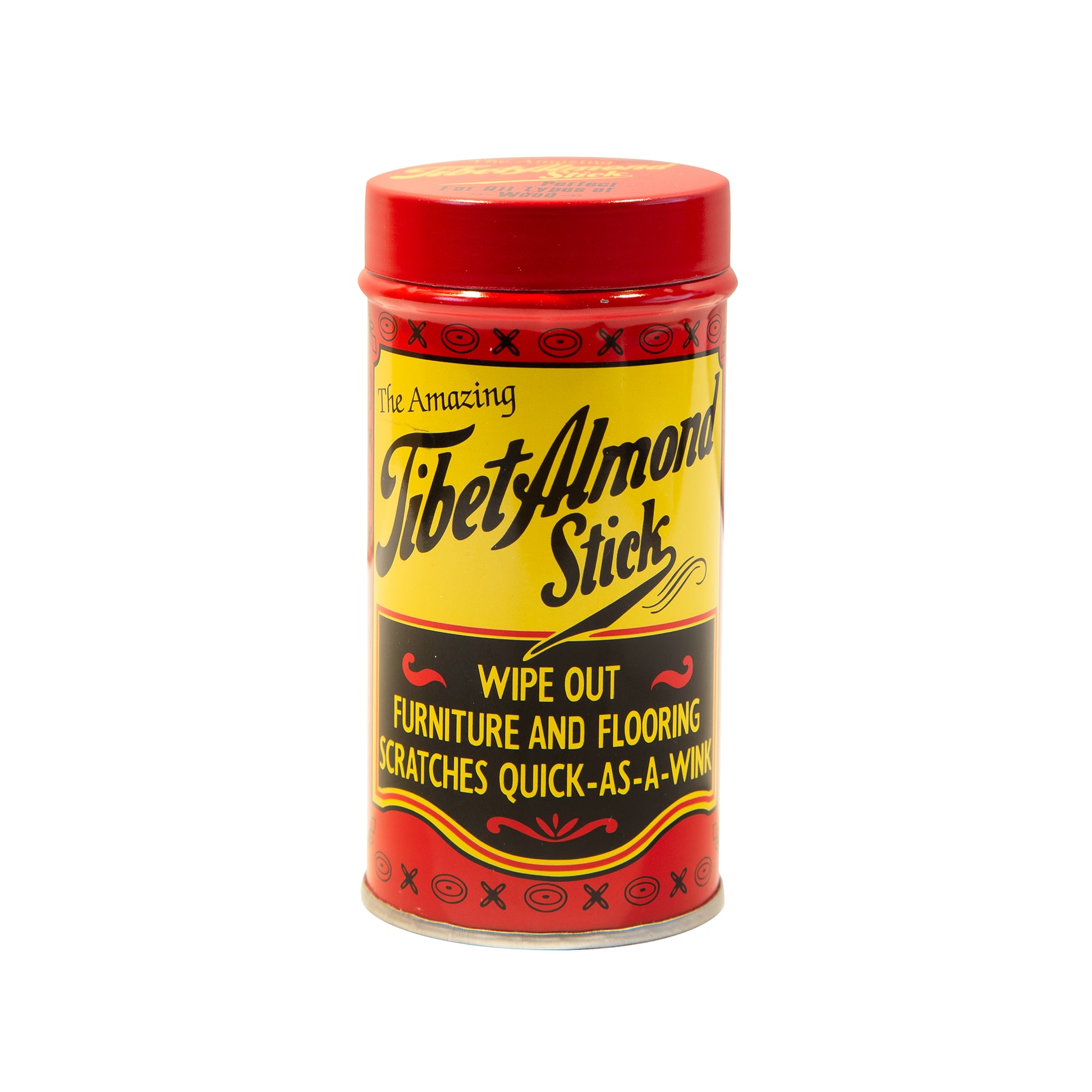 A tin with the words'twenty-almond sticks' on it.