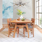 Lyndon Furniture Vermont Modern Butterfly Extension Table with four matching chairs, showcasing elegant hardwood craftsmanship.