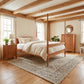 Vermont Shaker Four Poster Bed by Maple Corner Woodworks, dresser, and nightstand featured in an elegant bedroom setting.