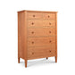 Vermont Shaker 6-Drawer Chest by Maple Corner Woodworks in natural cherry with round wooden knobs, showcasing elegant craftsmanship and timeless design.