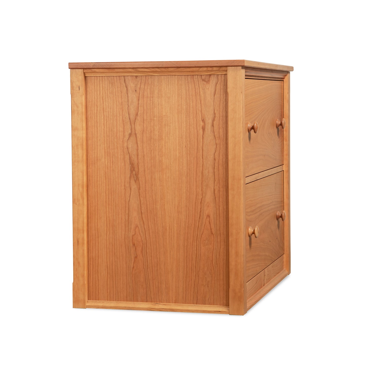 Vermont Shaker 2-Drawer Lateral File Cabinet by Maple Corner Woodworks, handcrafted from solid wood with classic Shaker lines and dovetail joinery.
