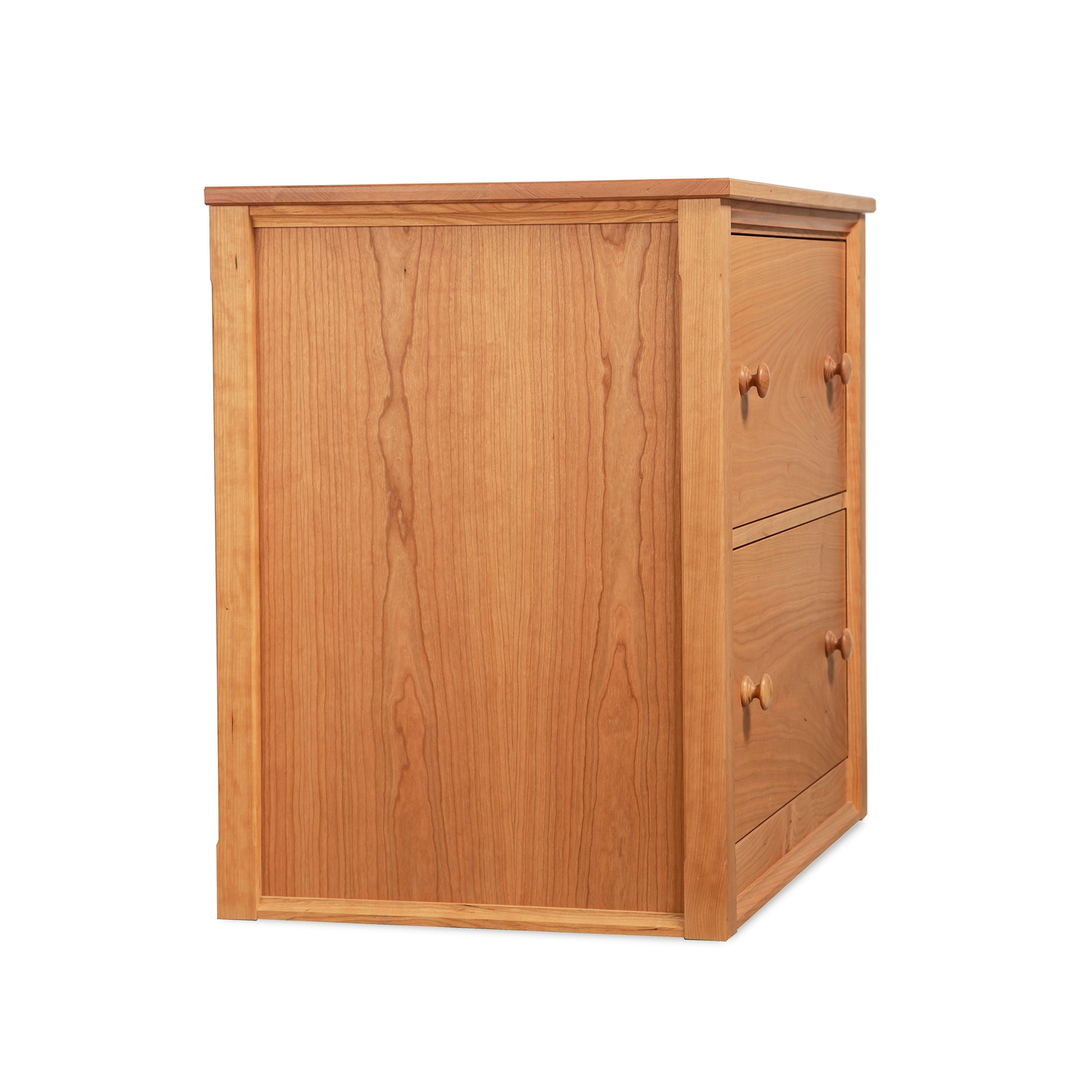 Vermont Shaker 2-Drawer Lateral File Cabinet by Maple Corner Woodworks, handcrafted from solid wood with classic Shaker lines and dovetail joinery.