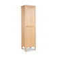 Vermont Shaker Narrow Bookcase by Maple Corner Woodworks with mirror, single door, classic knob handle, and natural maple hardwood.